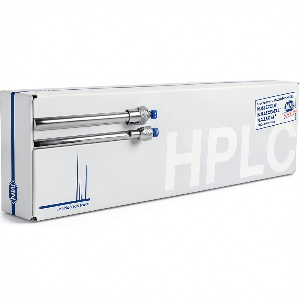 Installing MACHEREY‑NAGEL HPLC Column LC/MS Base Deactivation on a laboratory bench