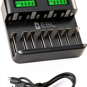EBL LCD Battery Charger AA AAA C D Fast Charging USB Type C-0