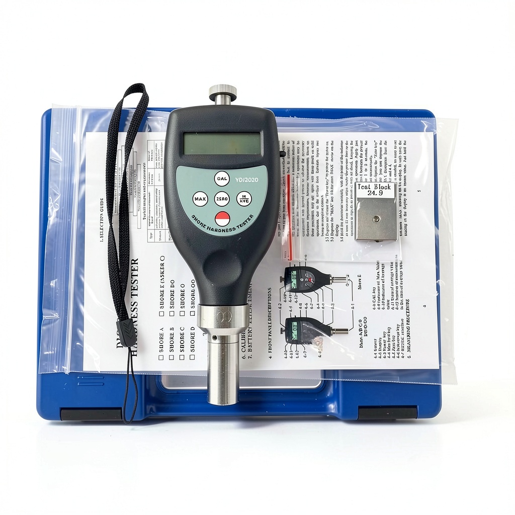 Vetus Instruments hardness tester displaying measurement interface