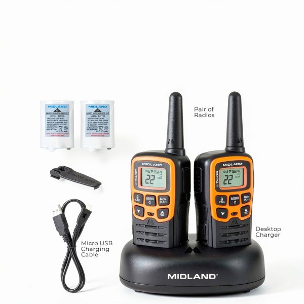 Midland Walkie Talkies 2 Pack FRS Channels Weather Alert-7