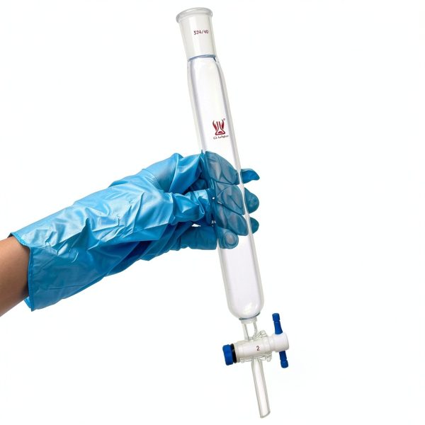 CS Labglass Chromatography Column Borosilicate Glass Lab Use-4