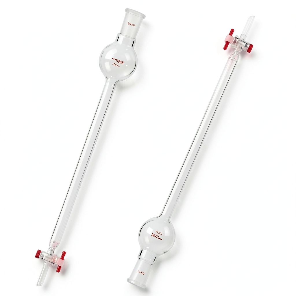 ADAMAS-BETA chromatography column showing glass reservoir and fritted disc