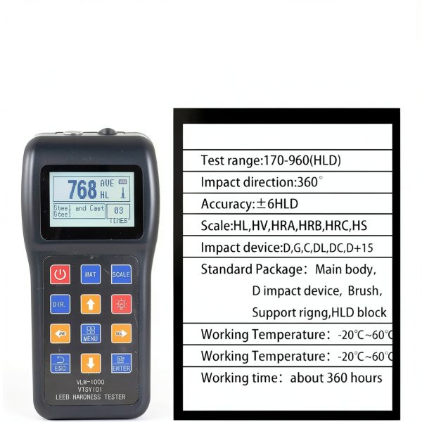 VTSYIQI Hardness Tester VLM-1000 Portable Multi-Scale Meter-2