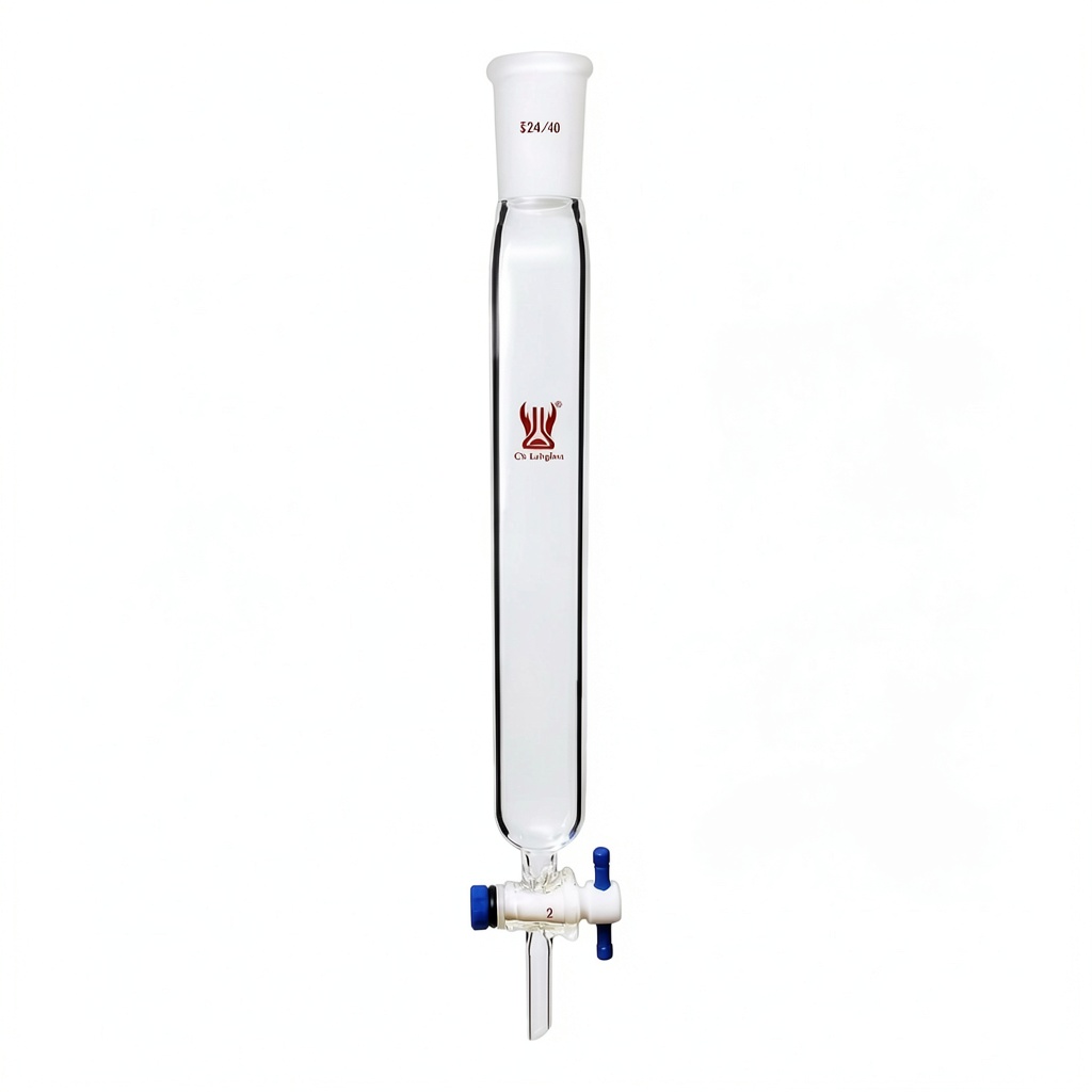 CS Labglass chromatography column with borosilicate glass and PTFE stopcock