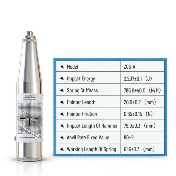 Concrete Rebound Hammer eLabPal Stainless Steel Portable-4