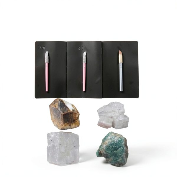 ZZJJYT Mohs Hardness Test Kit Gemstone Mineral Equipment-4