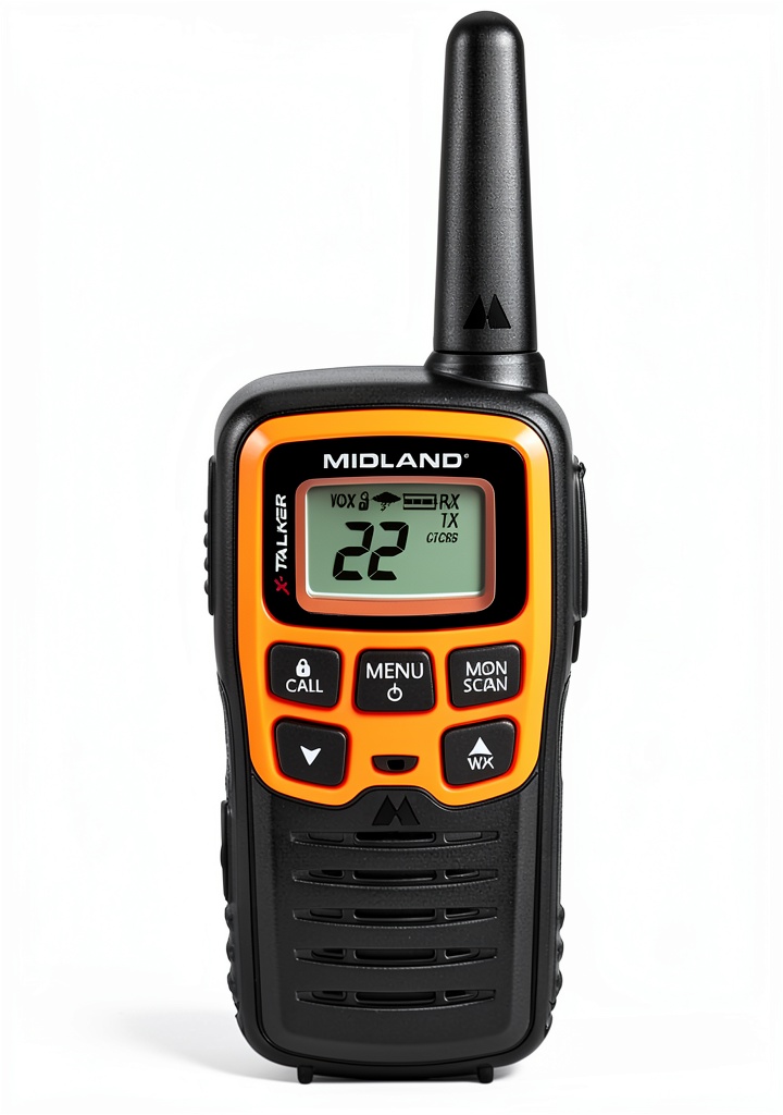 Midland X-TALKER walkie-talkies in use during a hiking trip