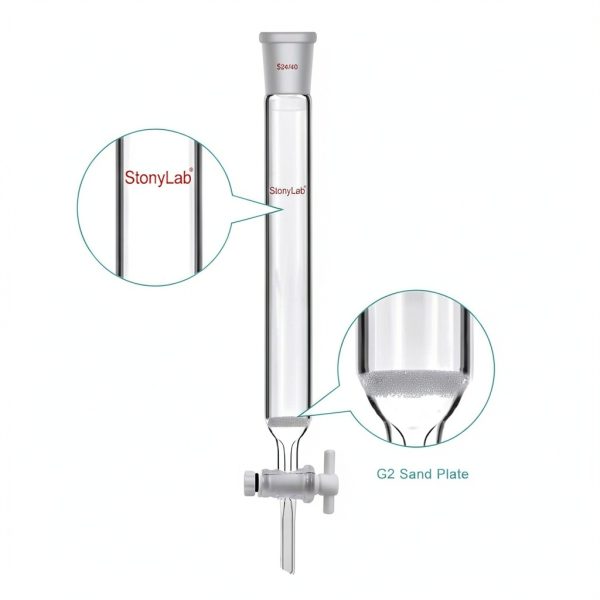 Chromatography Column STONYLAB 1 inch ID 8 inch Length-2