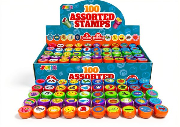 Joyin Kids Pre Inked Stamp Assortment 100 Pieces-3