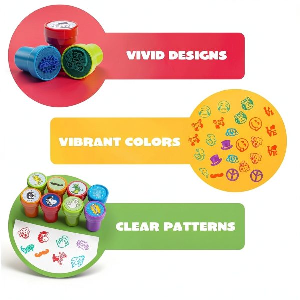 Joyin Kids Pre Inked Stamp Assortment 100 Pieces-5