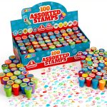 Joyin Kids Pre Inked Stamp Assortment 100 Pieces-0