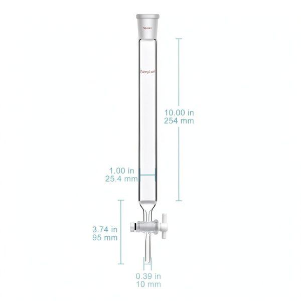 StonyLab 1in Borosilicate Chromatography Column-1