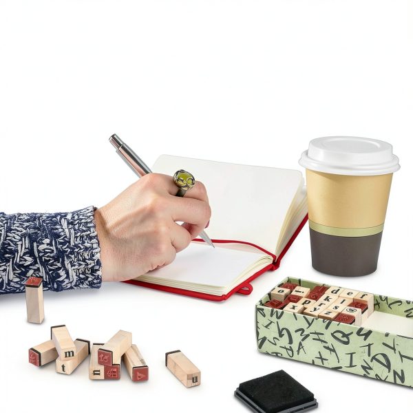 Wooden Stamp Set Toptime 40pcs Wooden Rubber Stamps-5