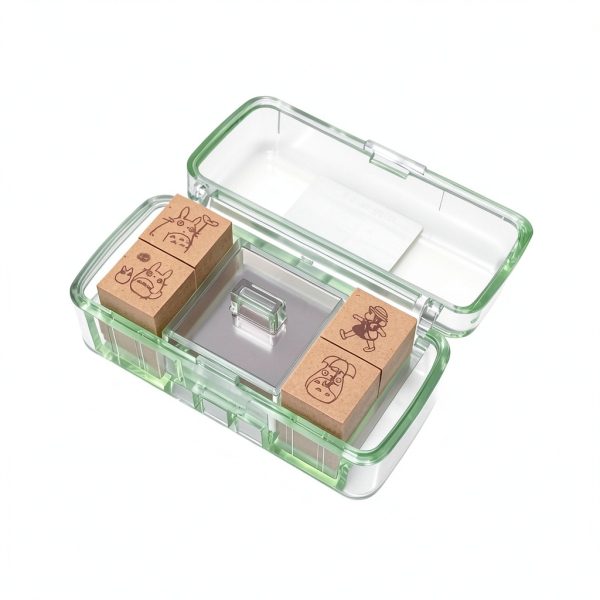 BEVERLY Portable Ghibli Mini Stamp with Ink Pad Autumn Leaf 12.5mm-2