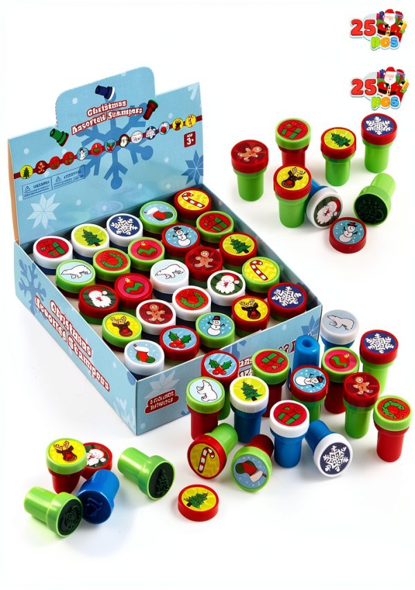 Christmas Stamps Bulk 25pcs 12 Designs Joyin US Corp Stamping Set-0