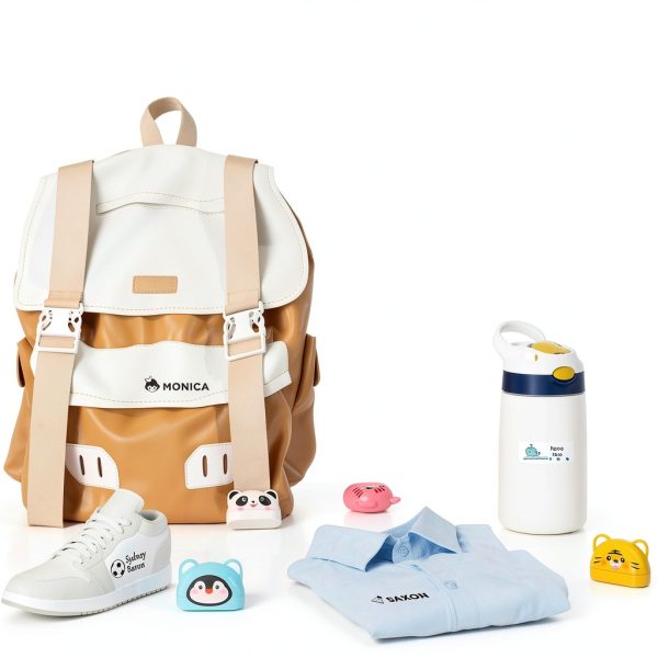 TechMatte Kids Name Stamp Iron-On Labels with Waterproof Ink for-2