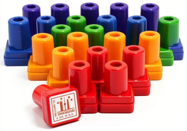 ZJKLY Passport Stamp Set 26 Colorful Plastic Stamps for Kids Crafts-5