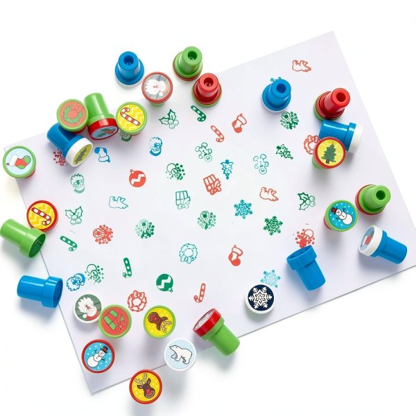 Christmas Stamps Bulk 25pcs 12 Designs Joyin US Corp Stamping Set-5