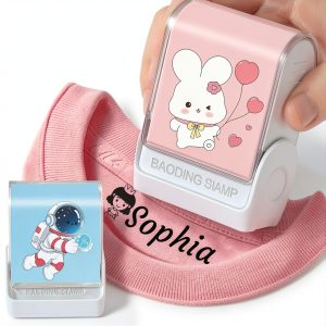 MiyaCstm Custom Animal Name Stamp – Rectangular Rubber Label for Kids-0