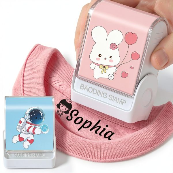 MiyaCstm Custom Animal Name Stamp – Rectangular Rubber Label for Kids-0