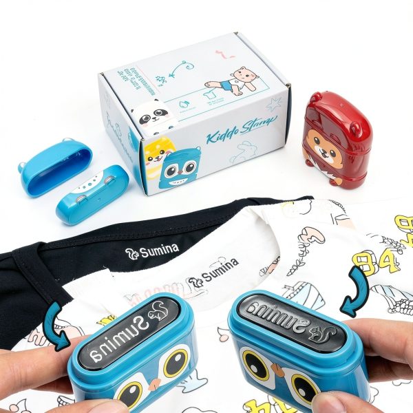 KiddoSpace Double-Sided Name Stamp Waterproof Kids Labeling Tool-1