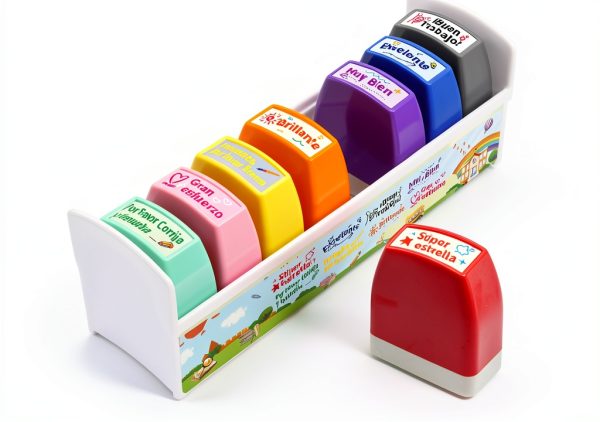 Spanish Stamps Fancy Land Kids Stamping Set Motivational Words-2