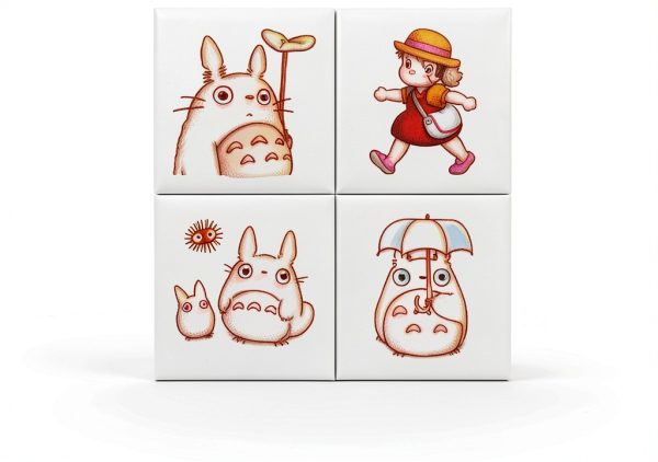 BEVERLY Portable Ghibli Mini Stamp with Ink Pad Autumn Leaf 12.5mm-3