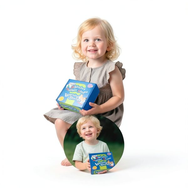 KDSFT Wooden Alphabet & Number Stamps with Shapes Carry Bag YR-0175-6