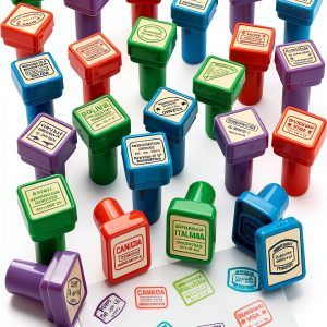 Geography Stampers by Oriental Trading Non Toxic 12 Country Set-0