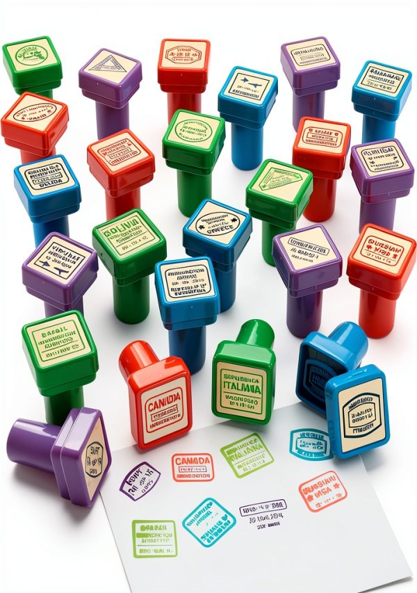 Geography Stampers by Oriental Trading Non Toxic 12 Country Set-0