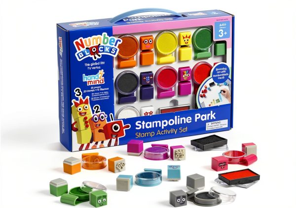 hand2mind Numberblocks Stampoline Park Set 20 Stamps 12 Ink Pads-0