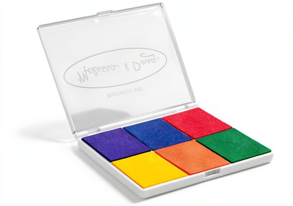 Melissa & Doug Rainbow Stamp Pad 6 Washable Inks Printing & Stamping-5