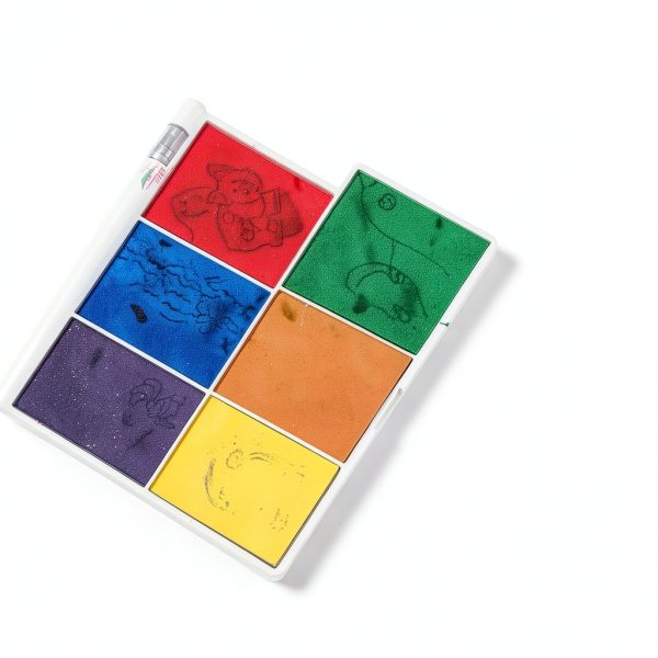 Melissa & Doug Rainbow Stamp Pad 6 Washable Inks Printing & Stamping-8