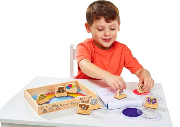 Melissa & Doug My First Wooden Stamp Set – 8 Stamps + 2 Ink Pads-2