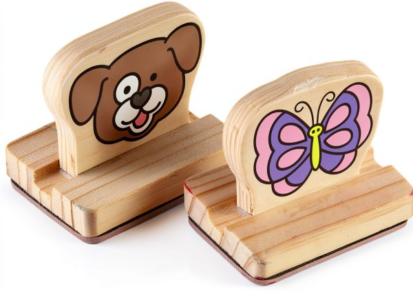 Melissa & Doug My First Wooden Stamp Set – 8 Stamps + 2 Ink Pads-3