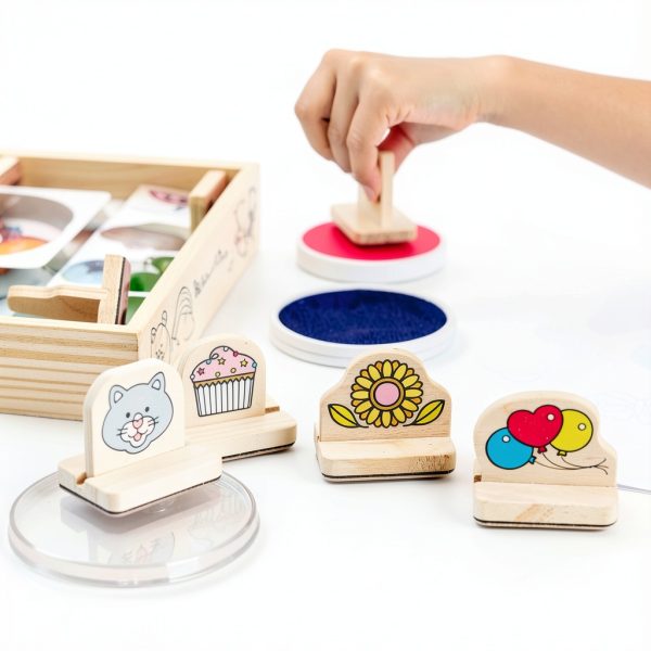 Melissa & Doug My First Wooden Stamp Set – 8 Stamps + 2 Ink Pads-7