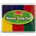 Melissa & Doug Rainbow Stamp Pad 6 Washable Inks Printing & Stamping-0