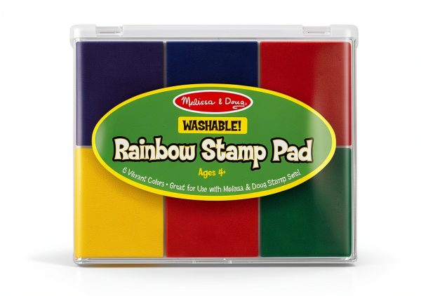 Melissa & Doug Rainbow Stamp Pad 6 Washable Inks Printing & Stamping-0