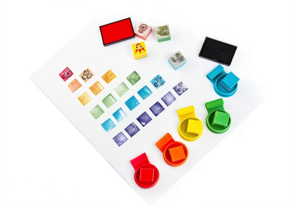 hand2mind Numberblocks Stampoline Park Set 20 Stamps 12 Ink Pads-5