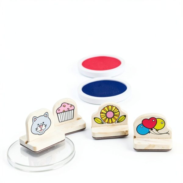 Melissa & Doug My First Wooden Stamp Set – 8 Stamps + 2 Ink Pads-6